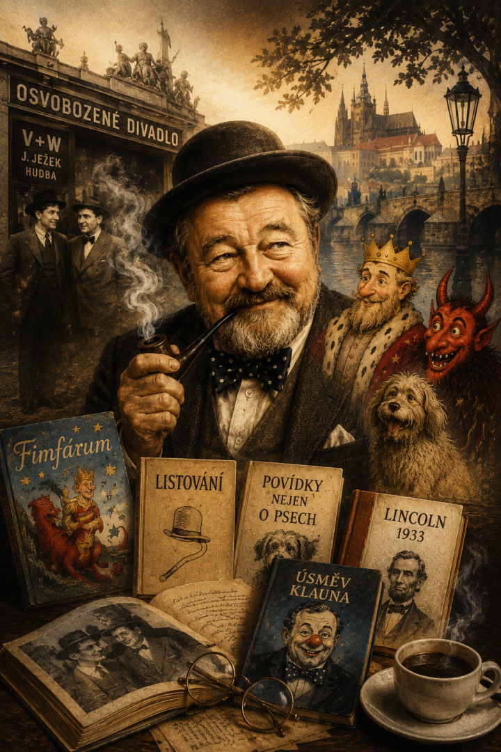 Jan Werich – moudrost, humor a knihy, které ani po letech neztratily své kouzlo